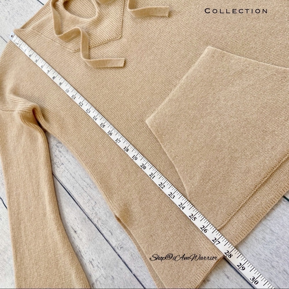 J.Crew Collection Cashmere Kangaroo Pocket Tie Neck Pullover Shop@Iamwarrior View 6